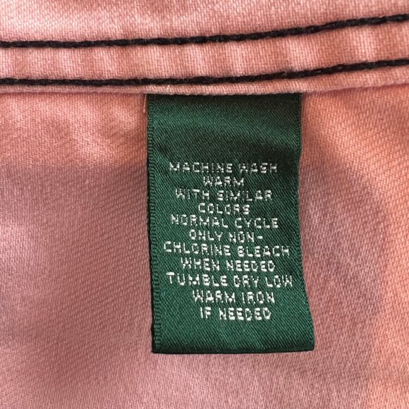 Ralph Lauren Jeans Pink Denim Double Breasted Belted Jacket, Size Medium - Picture 6 of 6